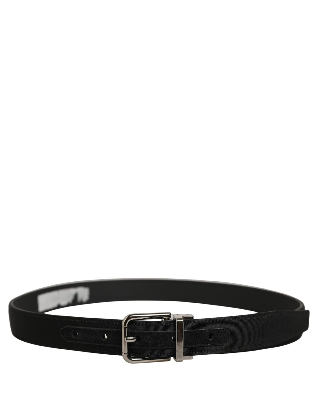 Dolce & Gabbana Black Classic Leather Silver Tone Buckle Belt - Eljoys Fashion 