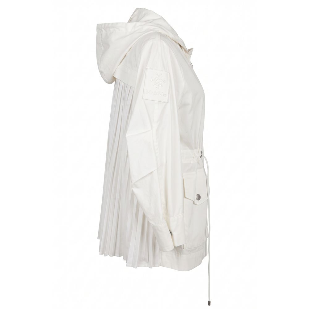 Mr&Mrs Italy White Cotton Women Jacket - Eljoys Fashion 