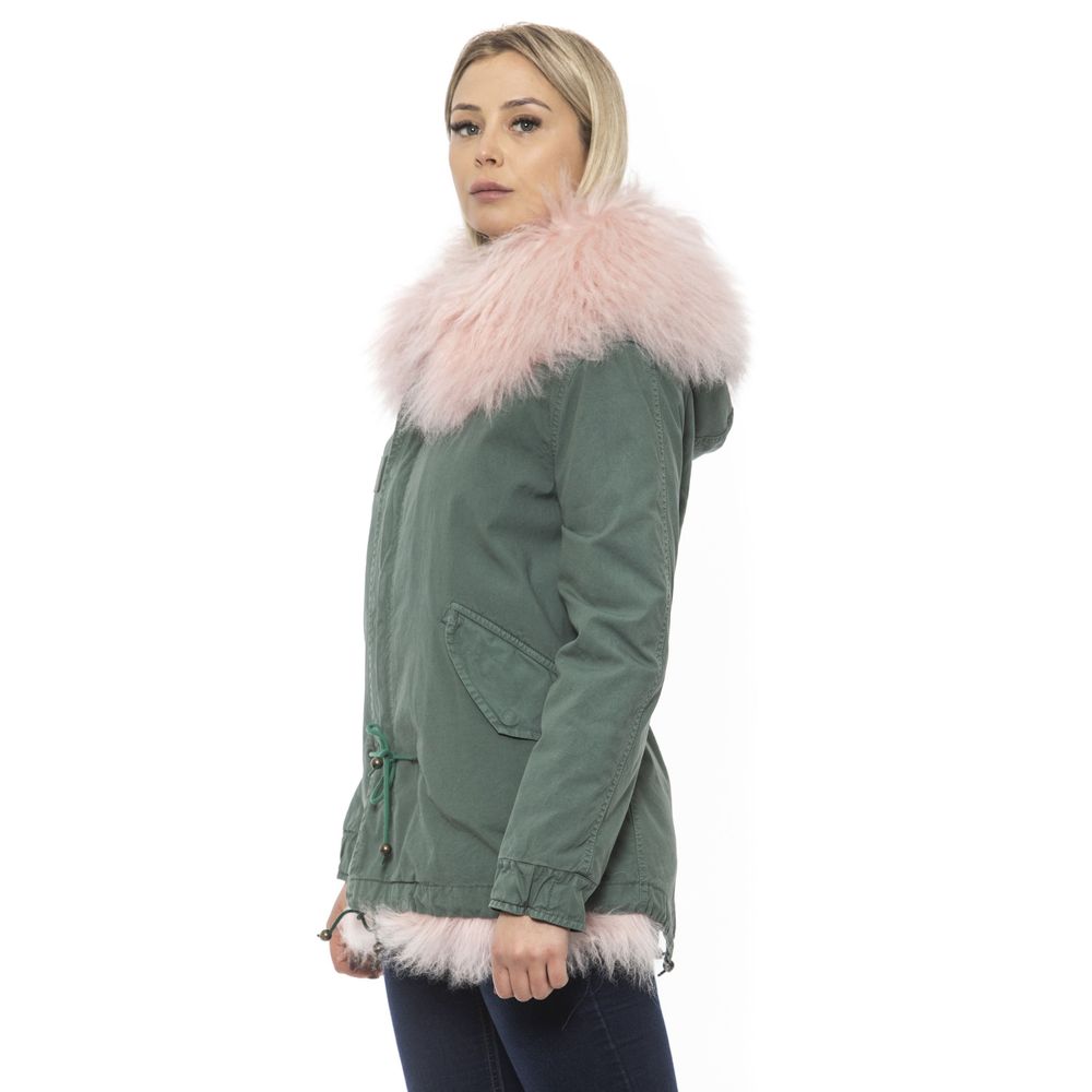Mr&Mrs Italy Green Cotton Women Jacket - Eljoys Fashion 