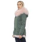 Mr&Mrs Italy Green Cotton Women Jacket - Eljoys Fashion 