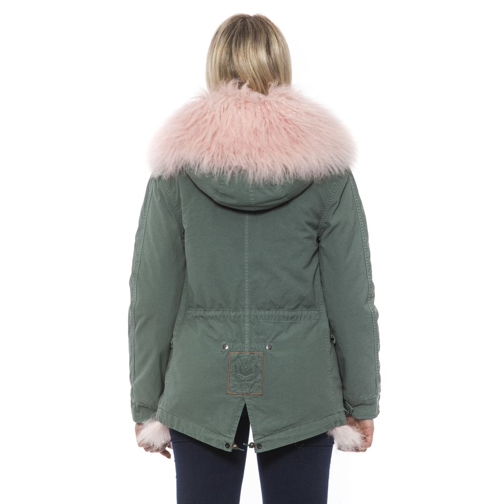 Mr&Mrs Italy Green Cotton Women Jacket - Eljoys Fashion 