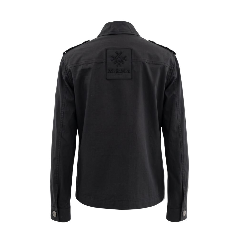 Mr&Mrs Italy Black Cotton Women Jacket - Eljoys Fashion 