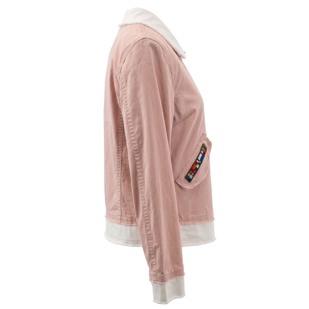 Mr&Mrs Italy Pink Cotton Women's Jacket - Eljoys Fashion 
