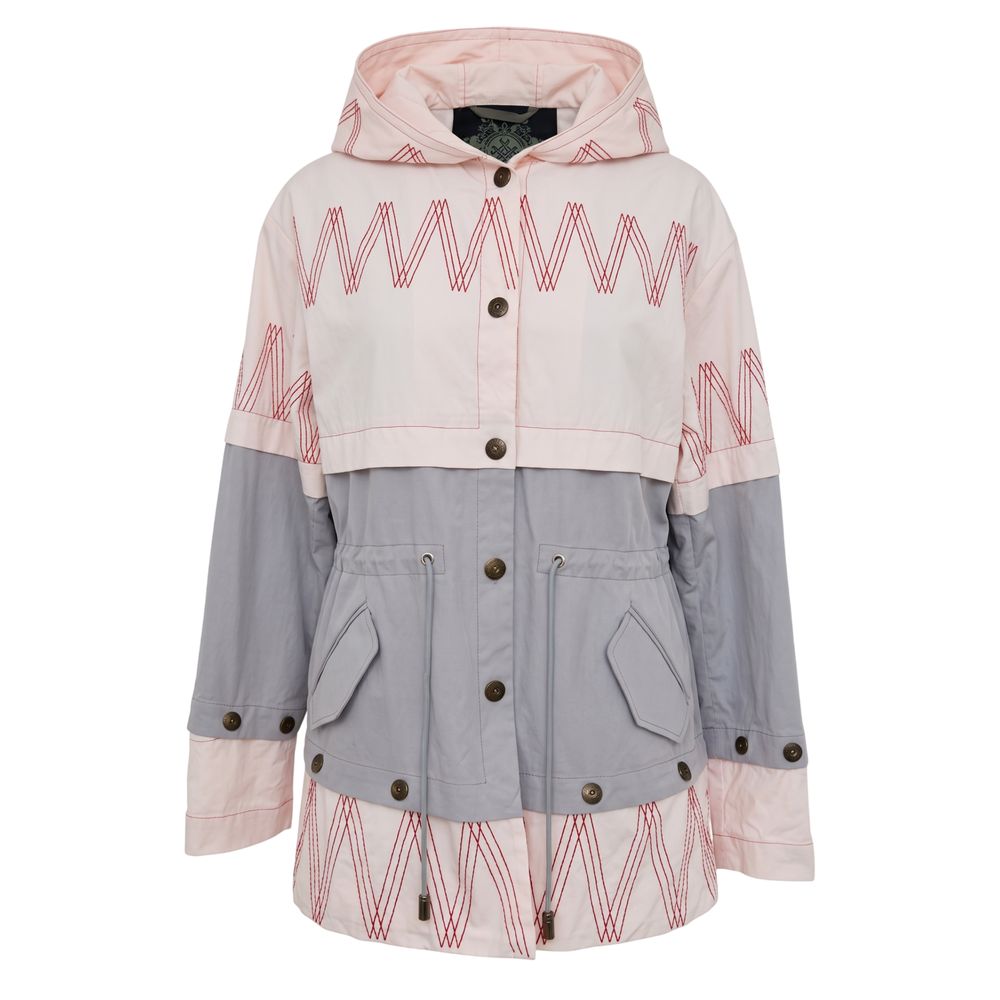 Mr&Mrs Italy Pink Cotton Women Jacket - Eljoys Fashion 
