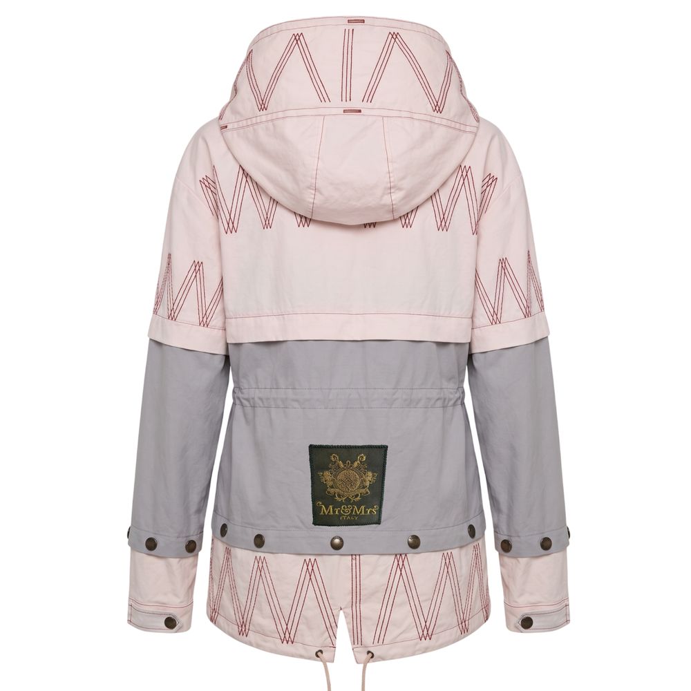 Mr&Mrs Italy Pink Cotton Women Jacket - Eljoys Fashion 