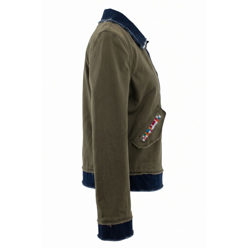 Mr&Mrs Italy Green Cotton Women's Jacket - Eljoys Fashion 