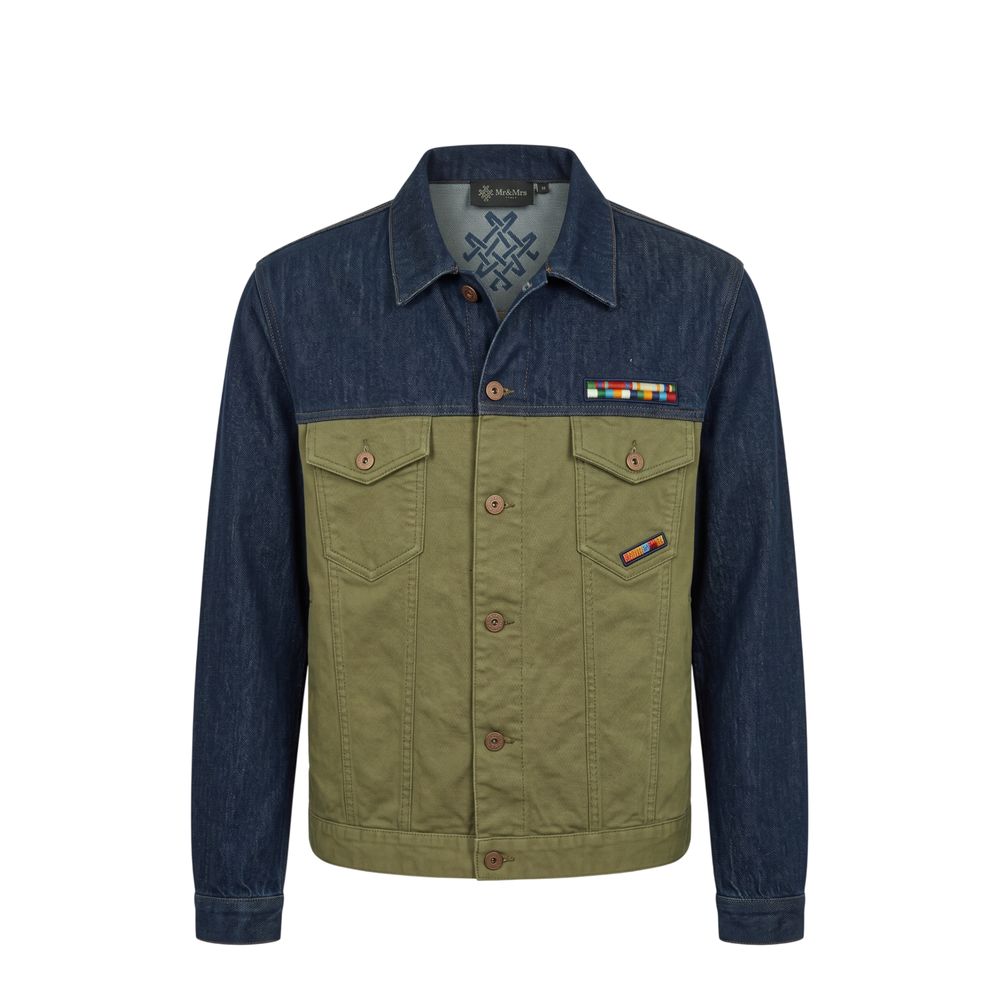 Mr&Mrs Italy Blue Cotton Mens Jacket - Eljoys Fashion 