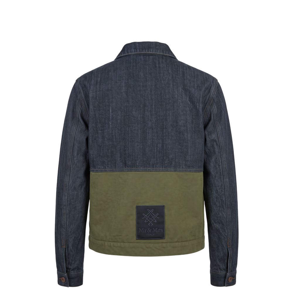 Mr&Mrs Italy Blue Cotton Mens Jacket - Eljoys Fashion 