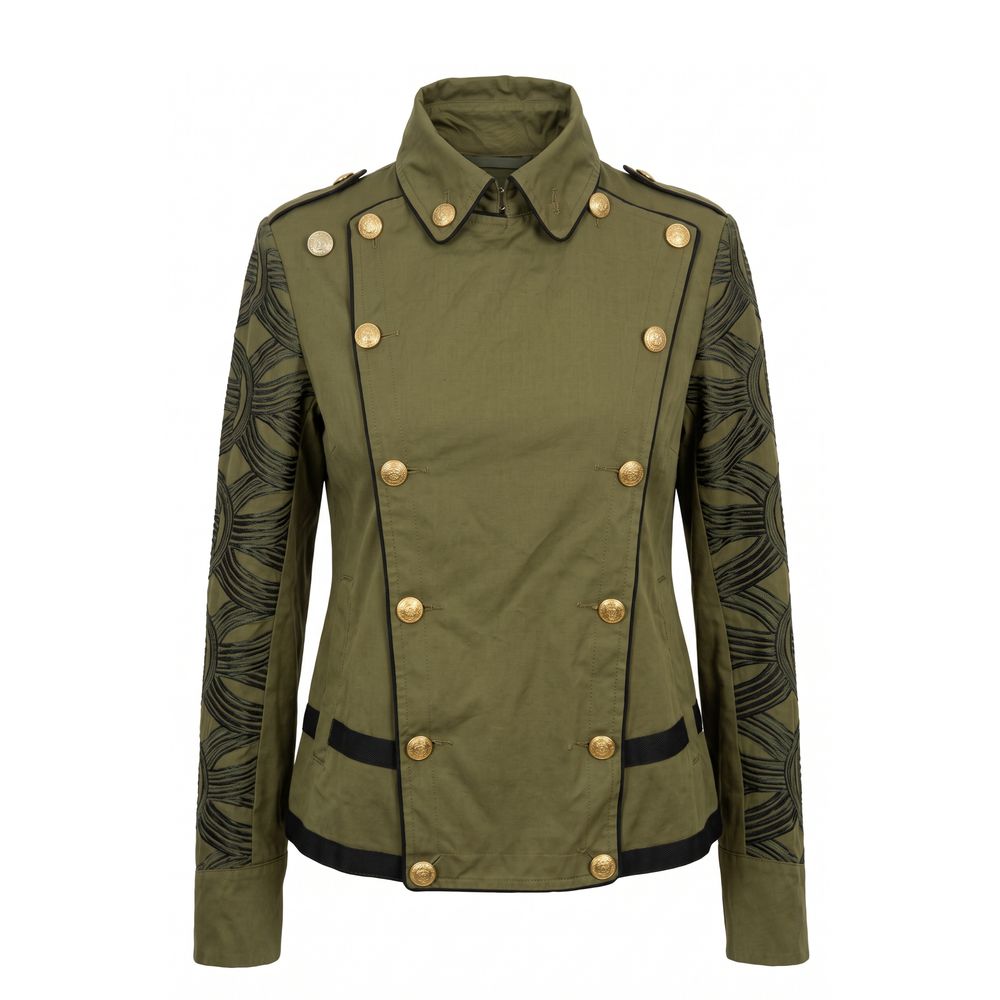 Mr&Mrs Italy Green Cotton Women's Jacket - Eljoys Fashion 