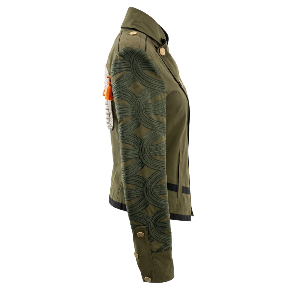Mr&Mrs Italy Green Cotton Women's Jacket - Eljoys Fashion 