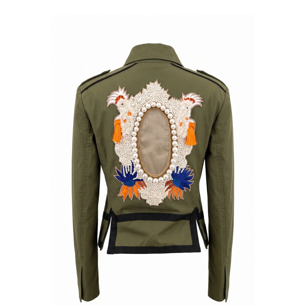 Mr&Mrs Italy Green Cotton Women's Jacket - Eljoys Fashion 