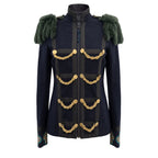 Mr&Mrs Italy Blue Cotton Women's Jacket - Eljoys Fashion 