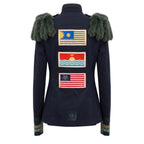 Mr&Mrs Italy Blue Cotton Women's Jacket - Eljoys Fashion 