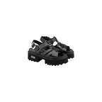 Cult Black Leather Platform Sandals - Eljoys Fashion 
