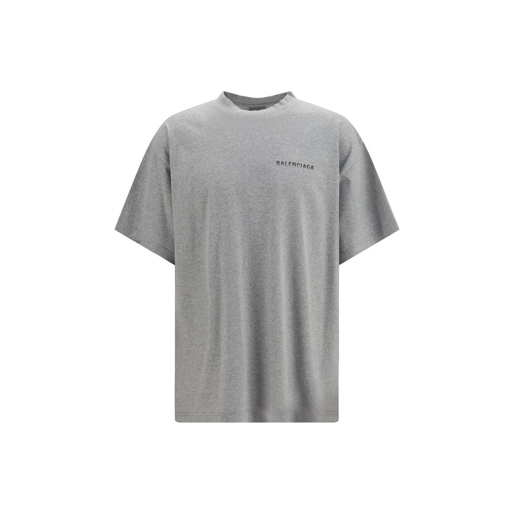 Balenciaga Gray Cotton T-Shirt - Eljoys Fashion 