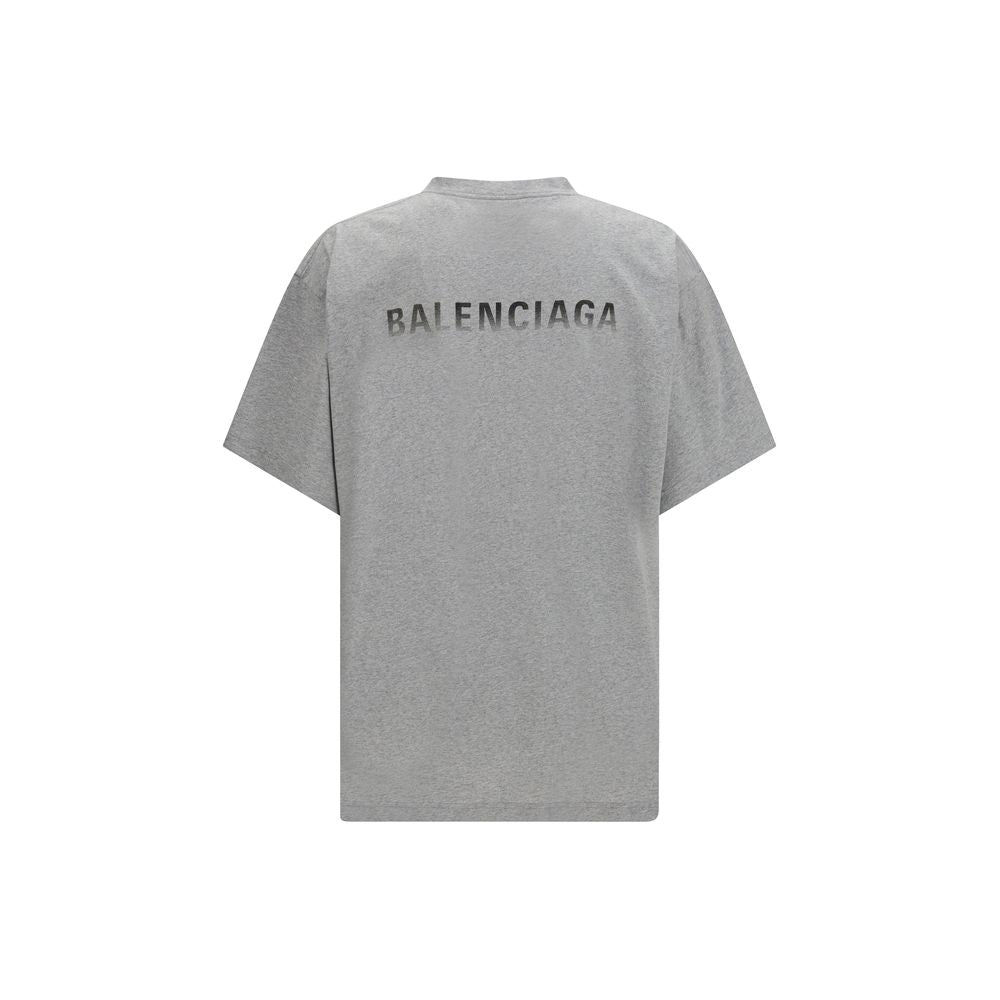 Balenciaga Gray Cotton T-Shirt - Eljoys Fashion 