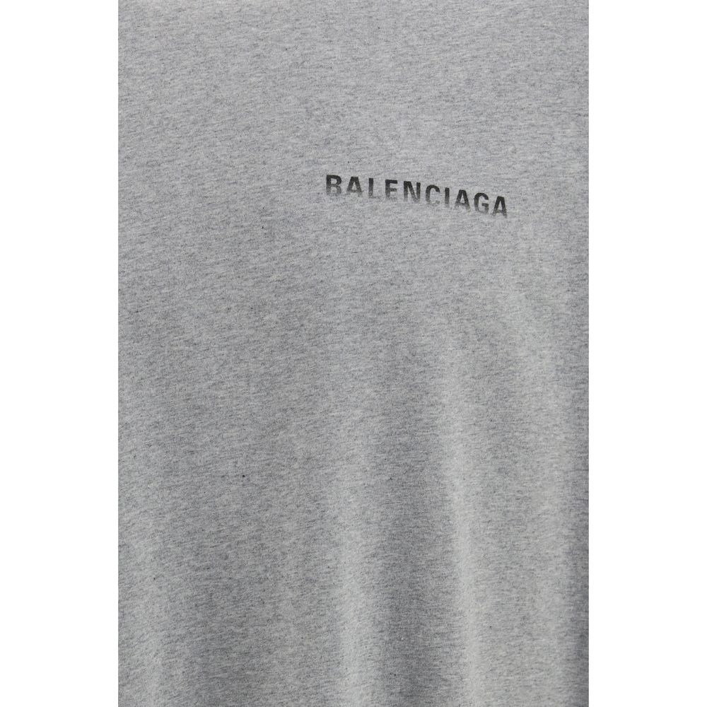 Balenciaga Gray Cotton T-Shirt - Eljoys Fashion 