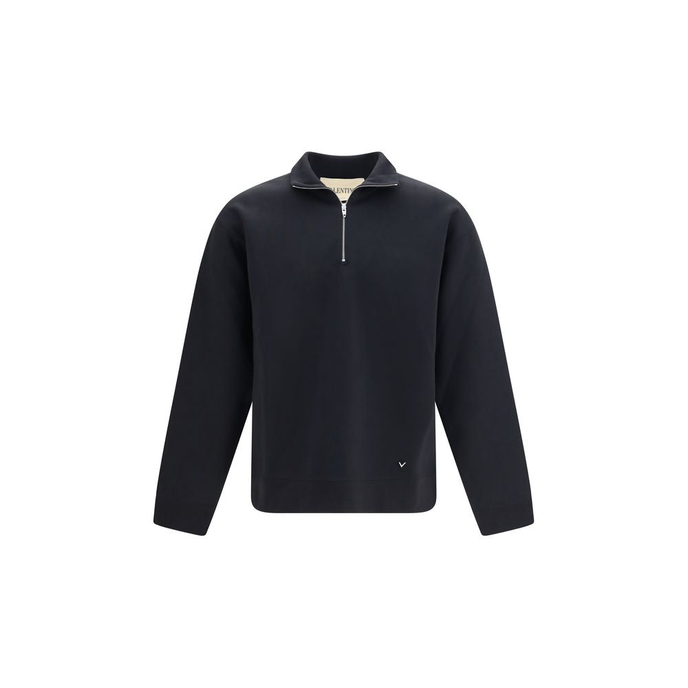 Valentino Garavani Black Cotton Sweatshirt - Eljoys Fashion 