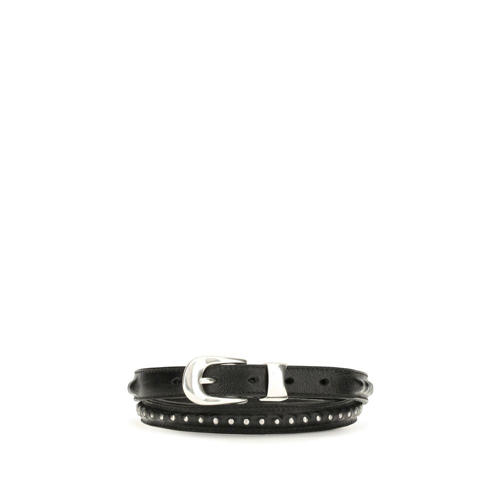 Our Legacy Black Calf Leather Bos Taurus Regular Belt - Eljoys Fashion 