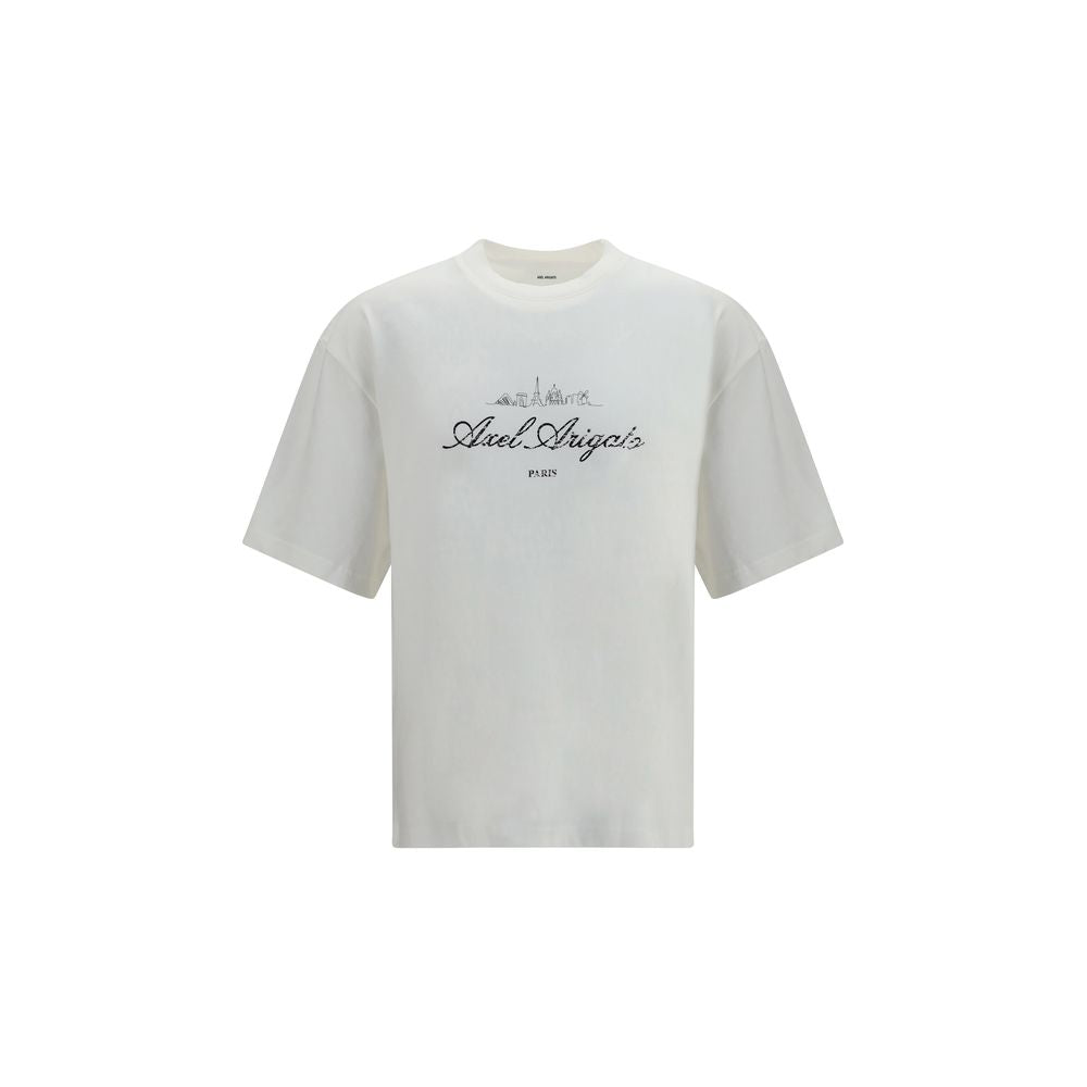 White cotton T-shirt by Axel Arigato featuring a classic fit and minimal design, shown on a plain background.