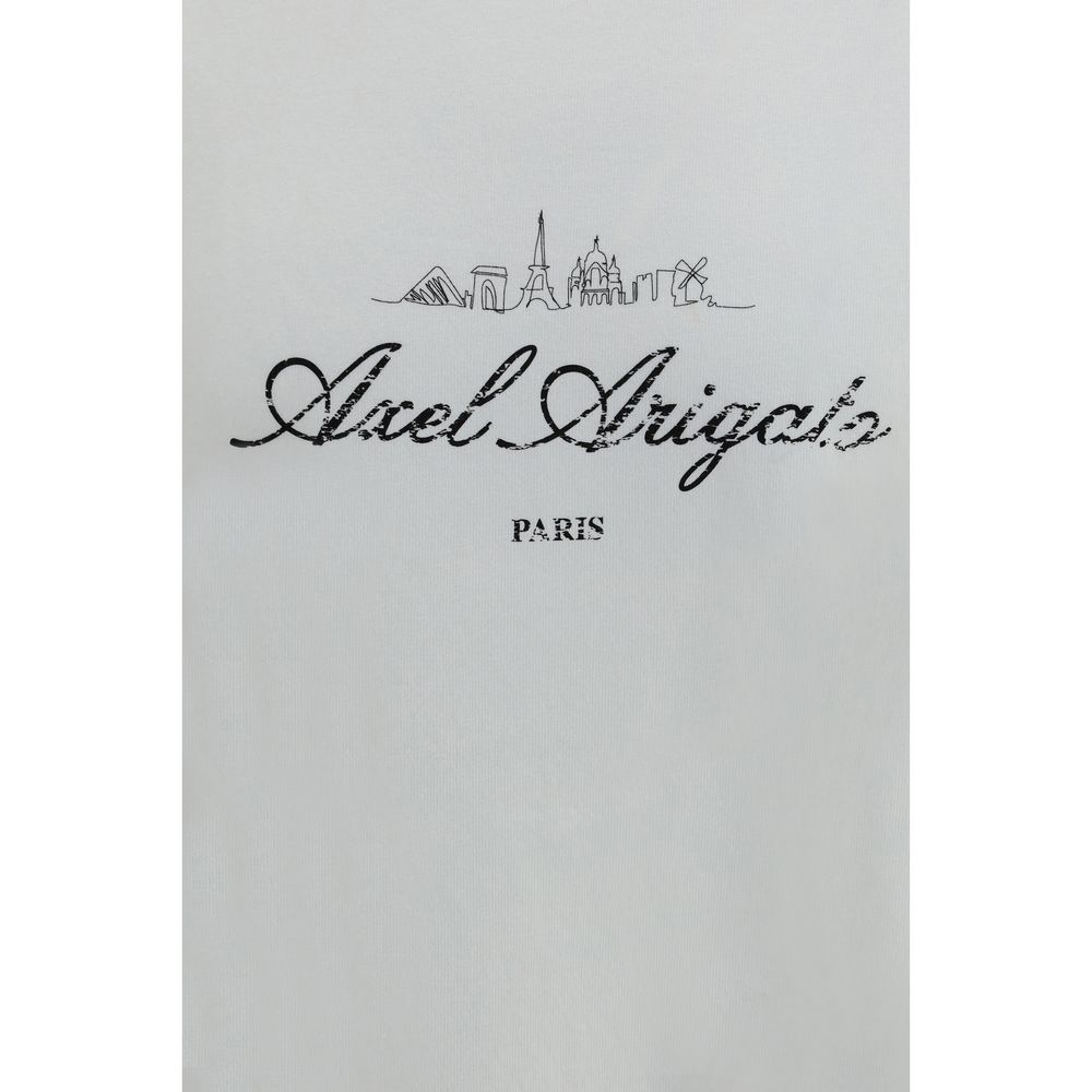 White cotton T-shirt from Axel Arigato with a classic fit and subtle branding, displayed on a plain background.