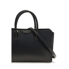 Givenchy black calf leather Bos Taurus handbag with silver-tone hardware and structured design.