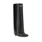 Givenchy black calf leather Bos Taurus ankle boots with sleek design and pointed toes, stylish footwear for modern fashion.