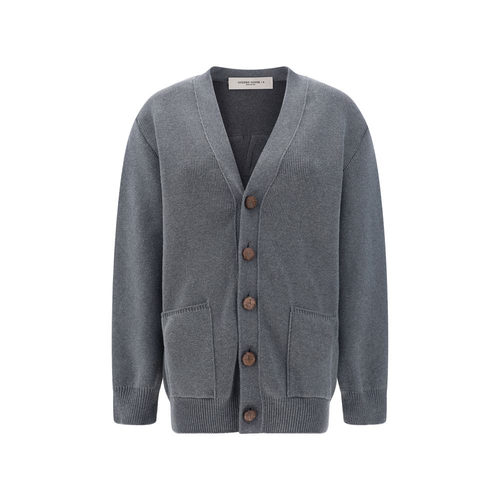 Golden Goose Gray Cotton Cardigan - Eljoys Fashion 