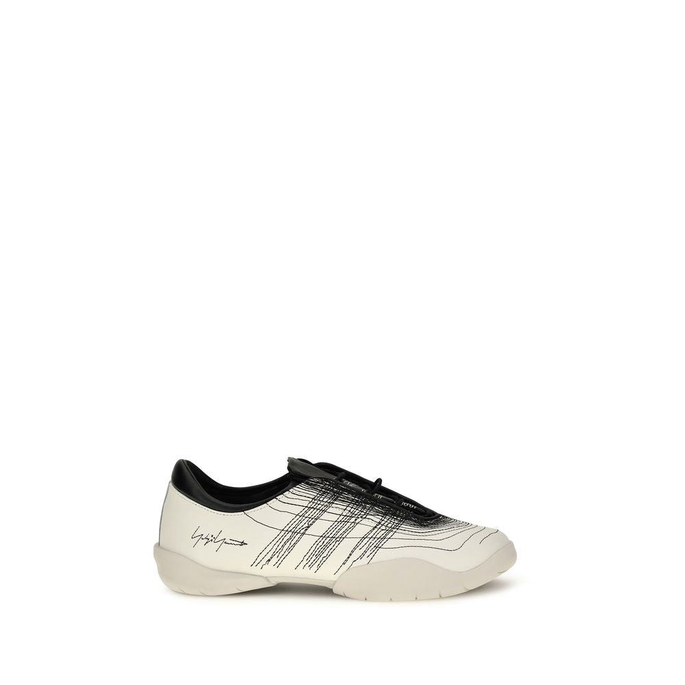 Y-3 Beige Calf Leather Bos Taurus Sneakers - Eljoys Fashion 
