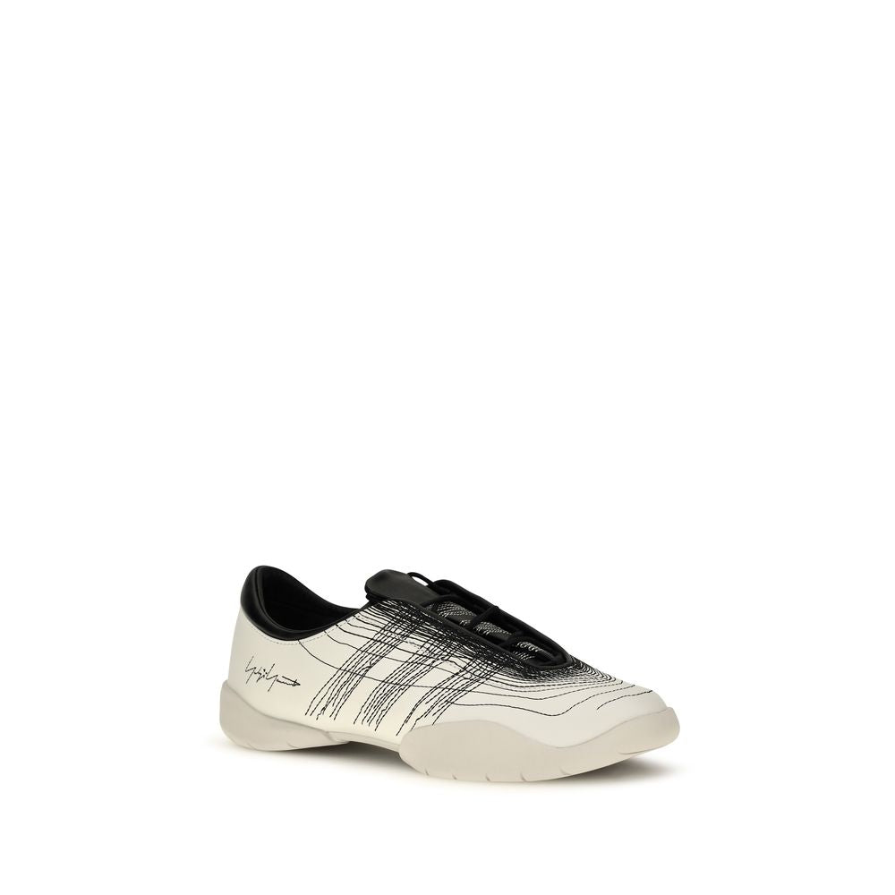 Y-3 Beige Calf Leather Bos Taurus Sneakers - Eljoys Fashion 