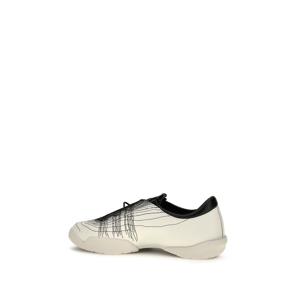 Y-3 Beige Calf Leather Bos Taurus Sneakers - Eljoys Fashion 