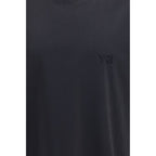 Y-3 black cotton sportswear, comfortable athletic apparel with a sleek design, shown in the image.