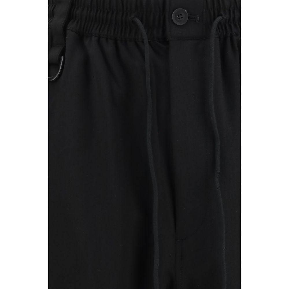 Y-3 Black Wool Oves Aries Casual Pants - Eljoys Fashion 