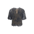 Brunello Cucinelli Gray Mohair Pattern Shirt