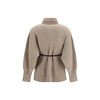 Brunello Cucinelli Beige Wool Oves Aries Cardigan - Eljoys Fashion 