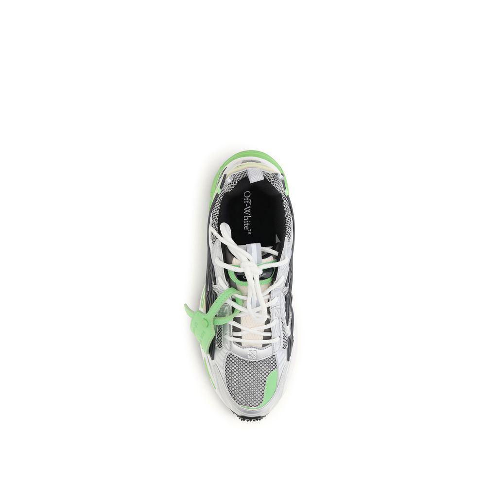Off-White bicolor polyethylene athletic sneakers featuring a sleek design and modern style, ideal for sports and casual wear.