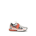 Off-White red polyethylene athletic sneakers with sporty design, laces, and durable sole, ideal for active wear.
