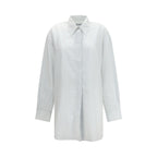 White modal shirt by Our Legacy, featuring a relaxed fit and soft fabric, displayed on a hanger with a minimalist background.
