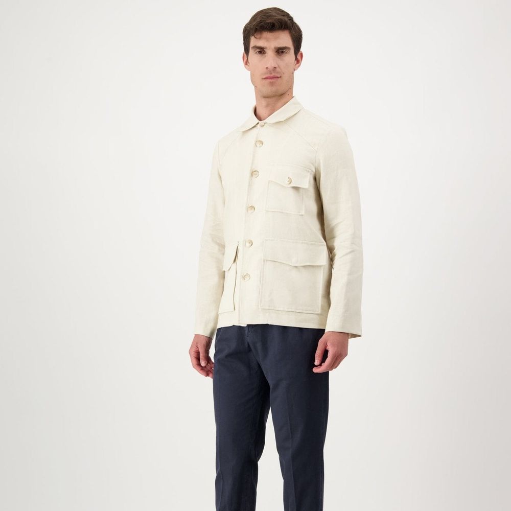Autore Beige Linen Jacket - Eljoys Fashion 