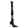 Dolce & Gabbana Black Over The Knee Sock Pumps Boots Shoes