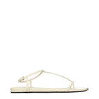 Jil Sander Beige Leather Flip-Flop Sandals
