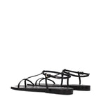 Jil Sander Black Leather Flip-Flop Sandals