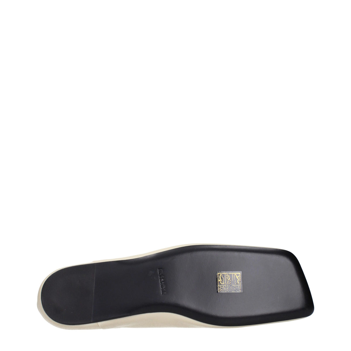 Jil Sander Beige Leather Ballet Flats