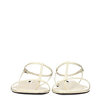 Jil Sander Beige Leather Flip-Flop Sandals