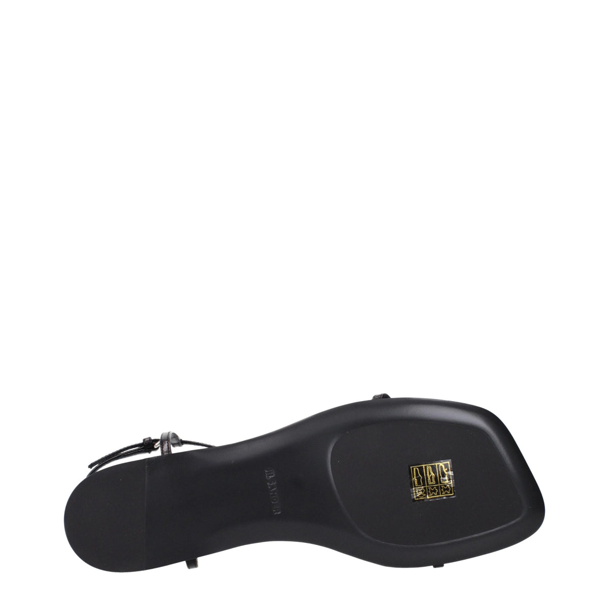 Jil Sander Black Leather Flip-Flop Sandals
