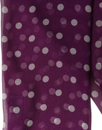 Dolce & Gabbana Purple White Polka Dot Square Foulard Scarf