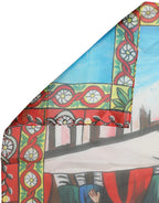 Dolce & Gabbana Multicolor Silk Printed Shawl Stole Scarf