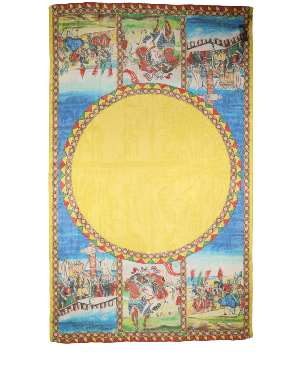 Dolce & Gabbana Multicolor Silk Printed Shawl Stole Scarf
