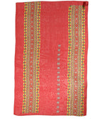 Dolce & Gabbana Red Silk Geometric Print Shawl Stole Scarf