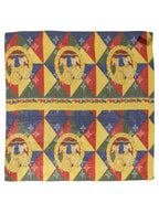 Dolce & Gabbana Multicolor Silk Printed Square Foulard Scarf